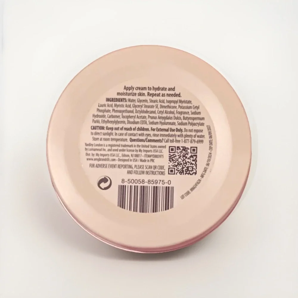 Yardley Daily Moisturizing Face and Body Cream 2.53oz Shea Butter Glycerin New
